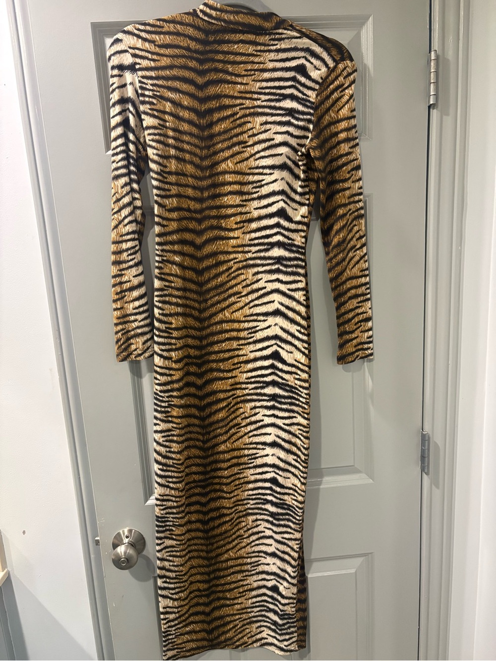 Nordstrom Tiger-Print Maxi Dress in Brown and Black